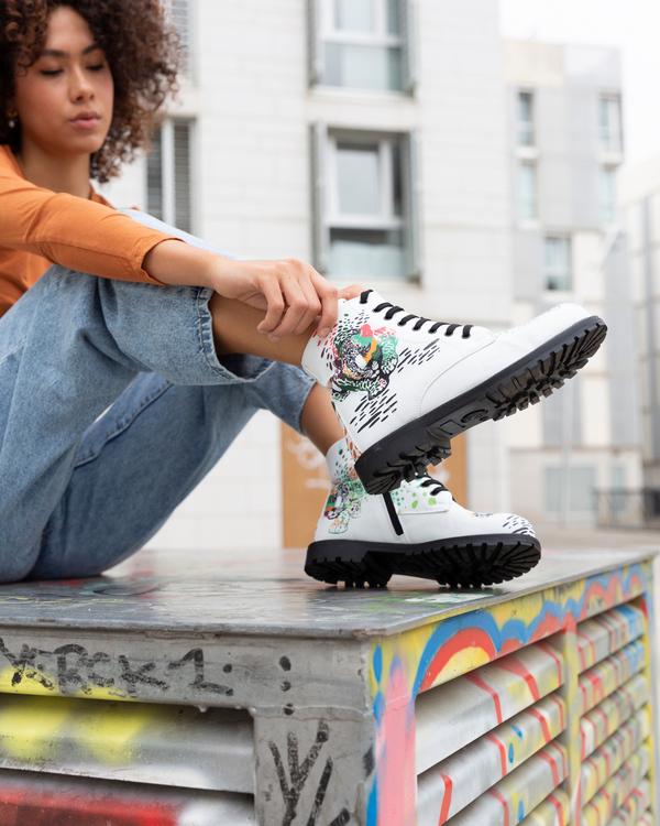 Botas Tigre Zapatillas Estampadas Coloridas Veganas – Mumka Shoes