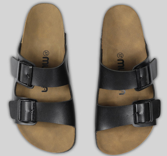mumka-Calzado-mujer-Sandalias Correa Negro Liso