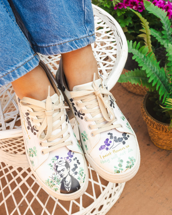 mumka-Calzado-mujer-Zapatillas de Frida Kahlo I Paint Flowers