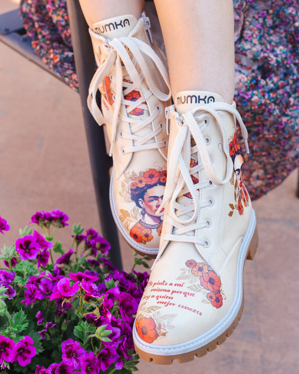 mumka-Calzado-mujer-Botas de Frida Kahlo A Quien Mejor Conozco
