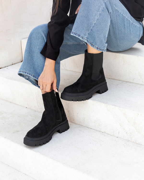 mumka-Calzado-mujer-Botas Chelsea Khaki