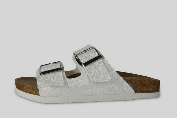 mumka-Calzado-mujer-Sandalias Correa Brillo Plateado