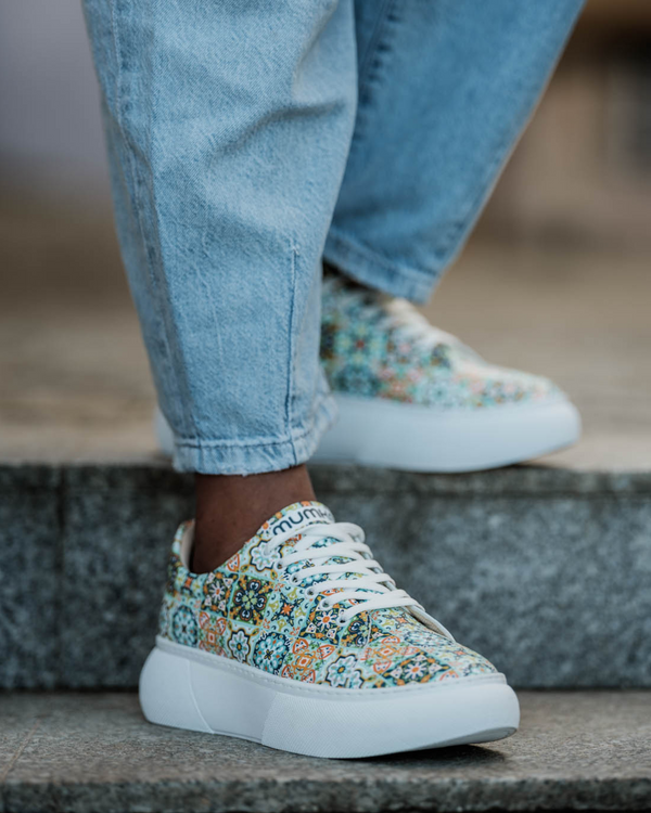 Zapatillas Mosaico Zapatillas Plataforma Estampadas Veganas