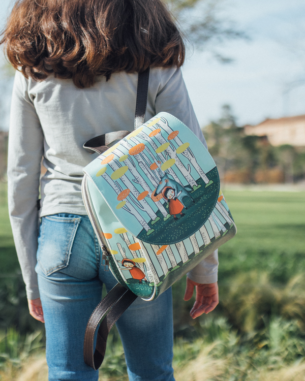 Mochila de Caperucita Roja Bolsos Estampados Coloridos Veganos Mumka Mumka Shoes
