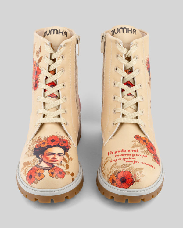 mumka-Calzado-mujer-Botas de Frida Kahlo A Quien Mejor Conozco