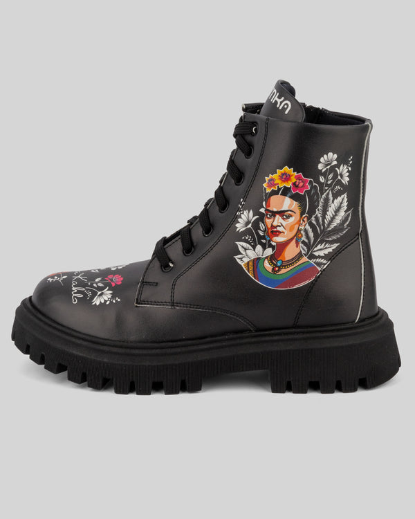 mumka-Calzado-mujer-Botas de Frida Kahlo Black