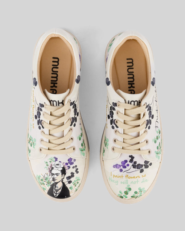 mumka-Calzado-mujer-Zapatillas de Frida Kahlo I Paint Flowers